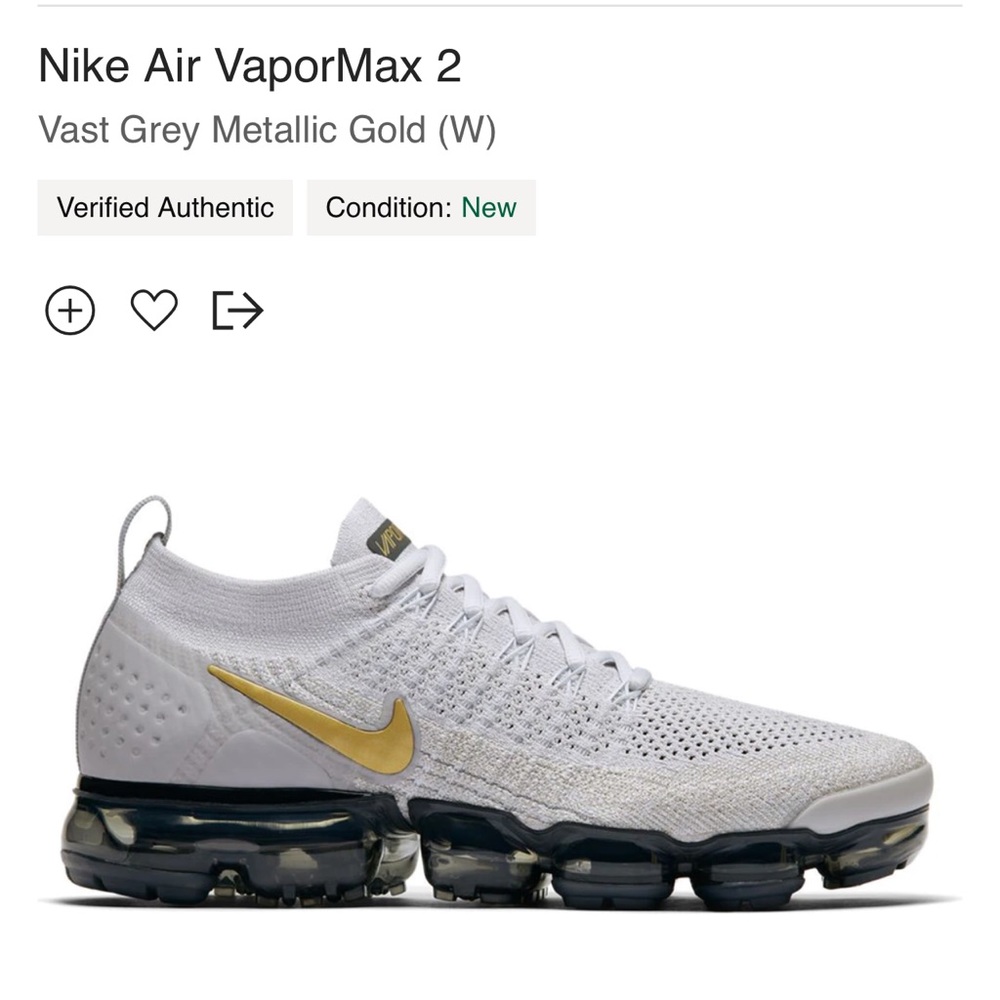 Nike Air VaporMax 2.0 “Vast Grey/Metallic Gold